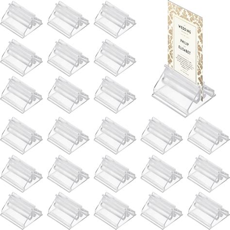 Amazon.com: cobee Clear Acrylic Sign Display Holders, 10 Pcs Table ...