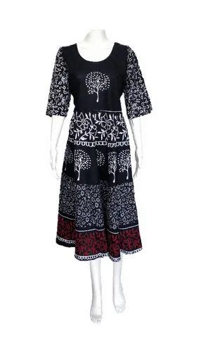 Cotton Midi Dress - Cotton Jaipuri Pom Pom Midi Manufacturer from Jaipur