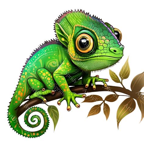 Baby Chameleon Reptile PNG Clipart, Transparent Animal Lover Print Kids ...