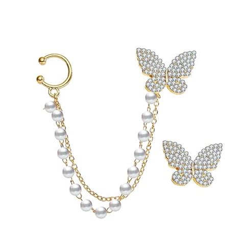 Yellow Chimes Earrings for Women and Girls Fashion Golden Ear Cuff ...