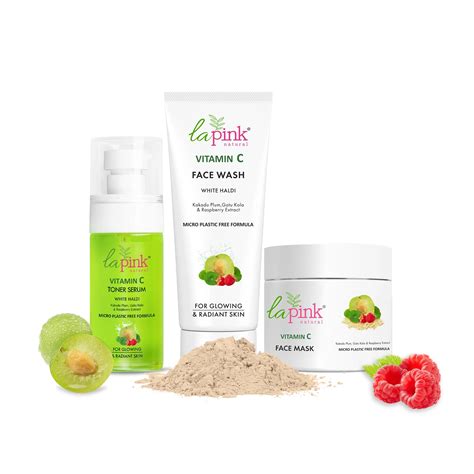 Vitamin C Radiant Skin Trio by La Pink | Face Wash, Toner & Mask for ...
