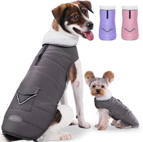 Amazon.com : iBuddy Dog Winter Coats with Fleece Vest,Waterproof Warm ...