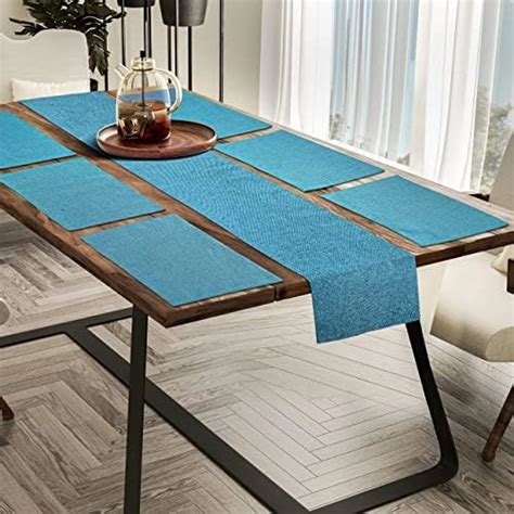 Buy CASA-NEST Jute Fabric Dining Table Mat and Runner Set, Revesible ...