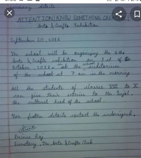 your school is organising an art and craft exhibition write an email to ...