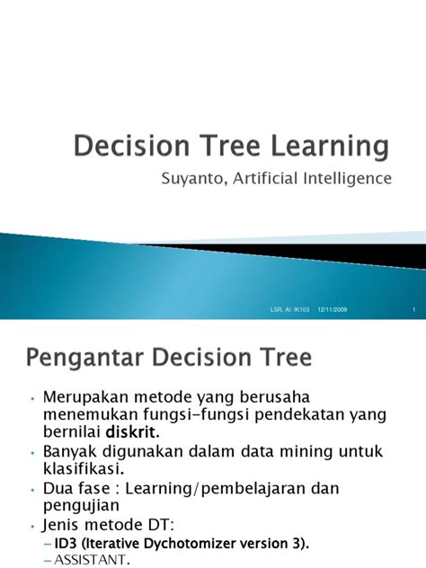 Image result for Pohon keputusan Decision Tree Algorithm
