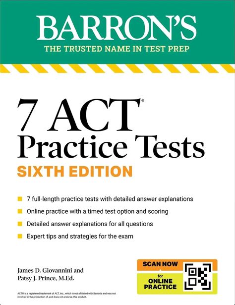 7 Act Practice Tests, Sixth Edition | Patsy J., M.Ed. Prince