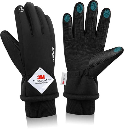 Amazon.com : ANOWONA Winter Gloves Waterproof & Windproof Women Men ...