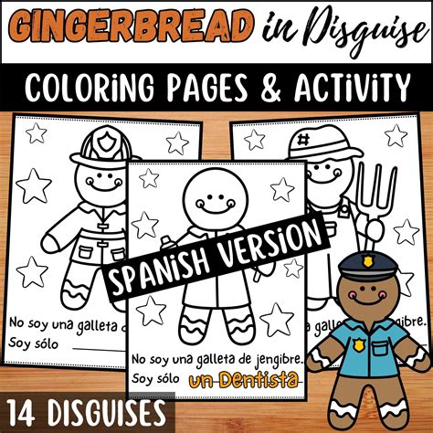 Spanish Disguise a Gingerbread Coloring Pages |Disfrazar a un Hombre de ...