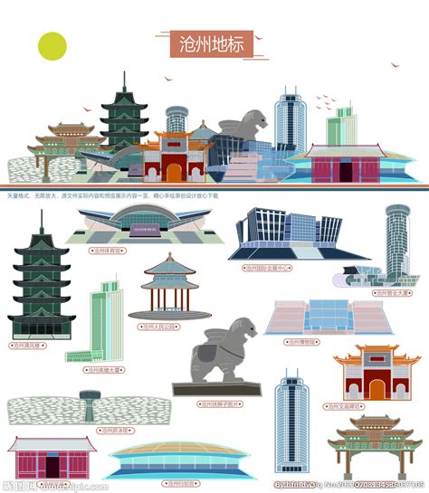 沧州清风楼,建筑园林,设计素材,设计模板,汇图网www.huitu.com