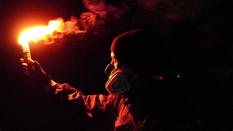 Download wallpaper 1920x1080 man, mask, flare, fire, dark full hd, hdtv ...