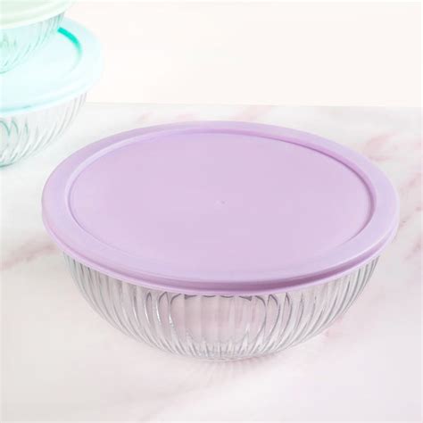 Sealpro Fluted Glass Mixing Bowls With Lids Set Of 3 Online - Premium ...