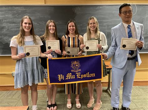 Students Inducted Into Pi Mu Epsilon Mathematics Honor Society ...