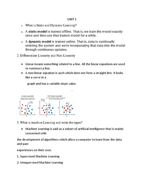 2MK OF ML - 2 marks - UNIT 1 1. What is Static and Dynamic Learning? 2 ...