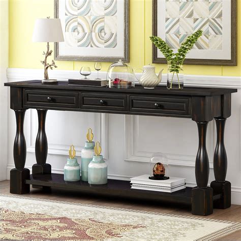 Black Console Table Extra Long at Tawnya Taylor blog