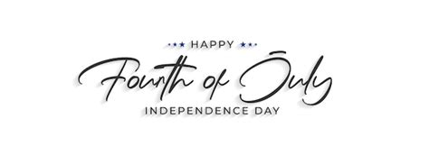 Handwritten happy fourth of july calligraphic typography text 4th july ...
