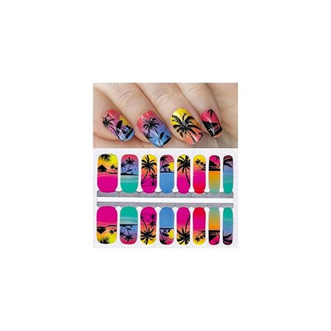 Paradise Tropical Beach Sunset Palm Trees Nail | Ubuy India