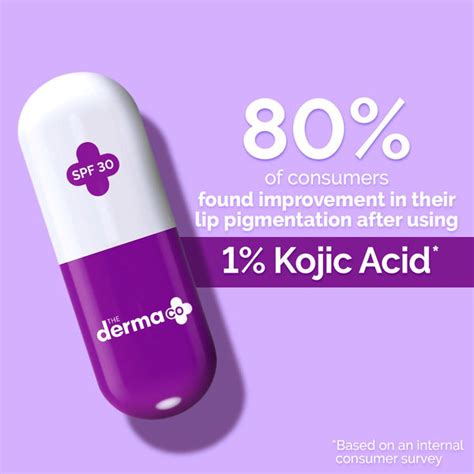 1% Kojic Acid Lip Balm With Alpha Arbutin & Hyaluronic Acid, SPF 30 PA ...