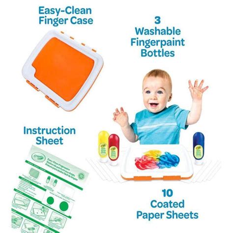 Crayola Easy Clean Finger Paint Kit — Toycra