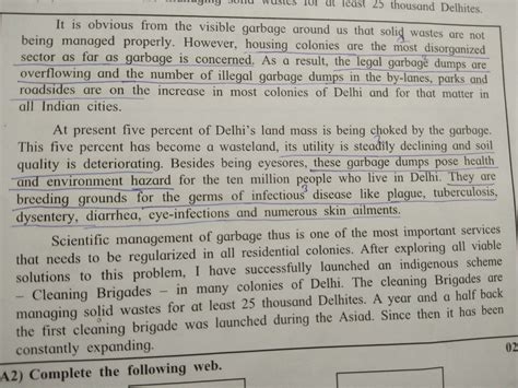 read the passage given in snap and write a summary on that passage and ...