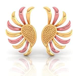 P.C. Chandra Jewellers Womens 22KT (916) Yellow Gold Phoenix Wing Stud ...
