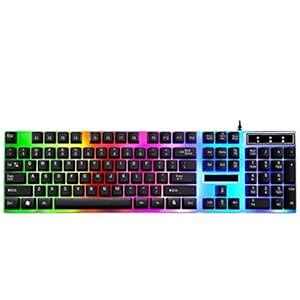 Amazon.in: Buy Keyboard Wired Gaming Keyboard Waterproof Rainbow ...