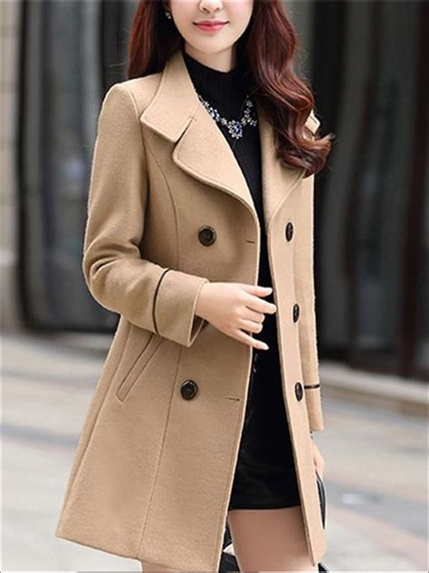 Long womens pea coat clearance
