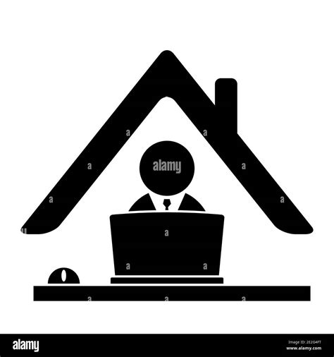 Man home office online Stock Vector Images - Alamy