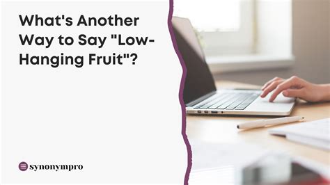 What Is Another Way to Say "Low-Hanging Fruit"? - SynonymPro