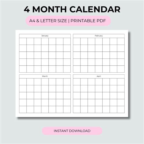 One Month Per Page Printable Calendar