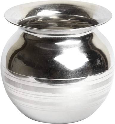 Flipkart.com | KSIS stainless steel heavy designer kalash (lota ...