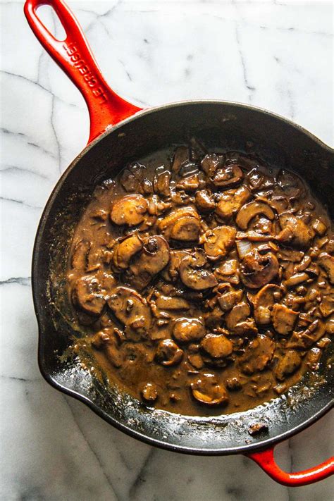 Steak with Mushroom Pan Sauce - Sweetphi