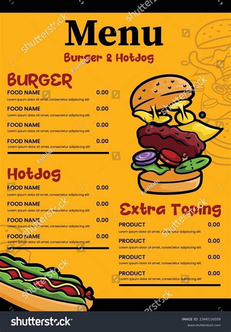 Fast Food Menu 的图像结果