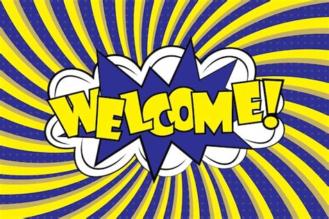 Welcome comic sound effects in pop art style burst best graphic effect ...