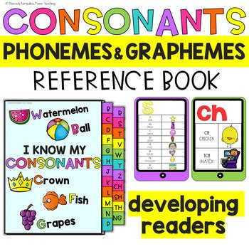 Consonants Phonemes and Graphemes Reference Book PRINTABLE | TPT