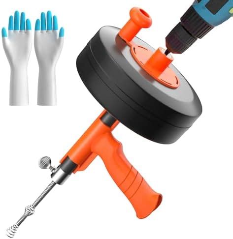 Drain Auger, Plumbing Snake With Drill Adapter, 35ft Heavy Duty ...