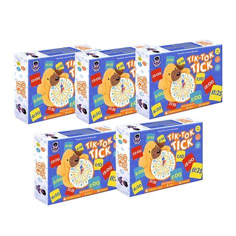 Tik Tok Tick – show the time quick - Pack Of 5 – Yuka Games