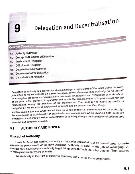 Delegation and Decentralisation - 9 Delegation and Decentralisation ...