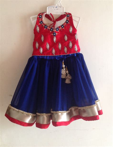 Buy Red and Blue Halter Neck Lehenga Online in India - Etsy