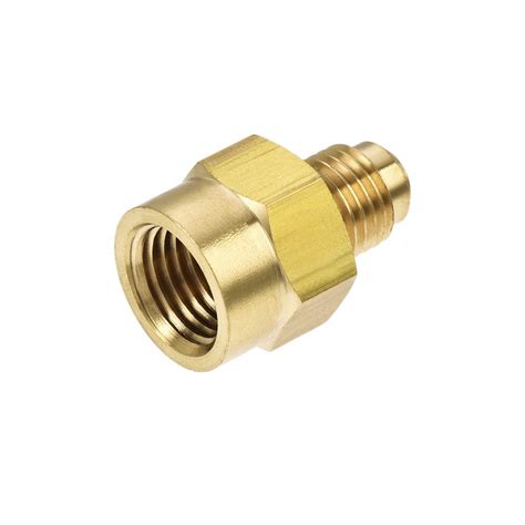 Buy sourcing map Brass Pipe Fitting, 1/4 SAE Flare Male to 1/4NPT ...