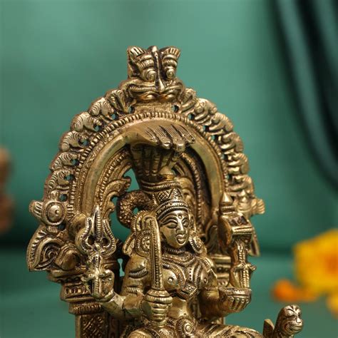 Brass Karumari Amman Idol (5.5 Inch) – Vedansh Craft