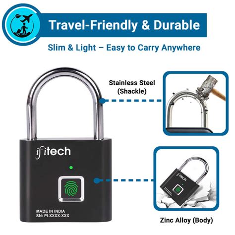 IFITech Fingerprint Lock – Smart Padlock with Keyless Biometric Access