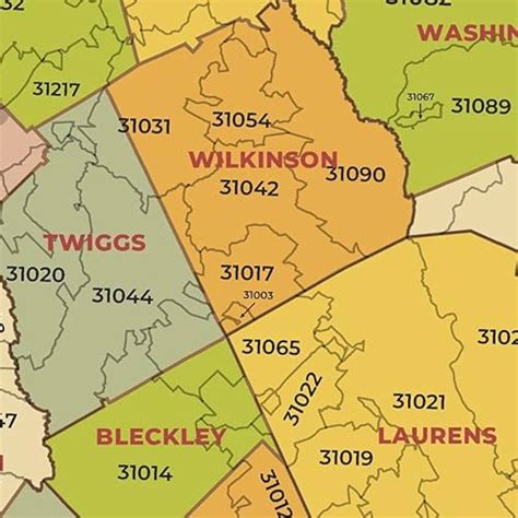 Image result for Georgia Zip Code Map