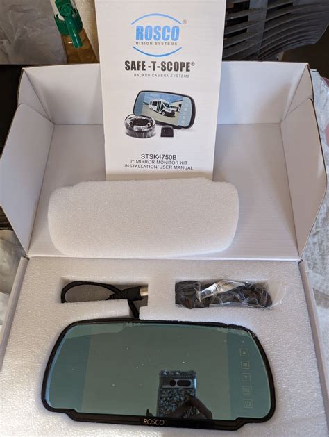 ROSCO VISION SYSTEMS STSK4750B 7" BACKUP MIRROR CAM KIT for sale online ...