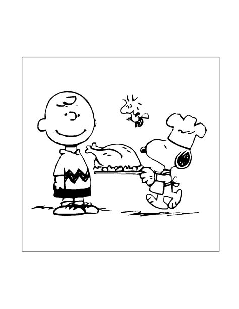 Thanksgiving Snoopy Coloring Pages - Printable Planet