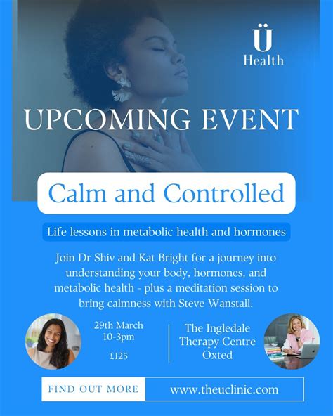 Metabolic Health & Hormones Workshop (Calm & Controlled) with Dr Shiv ...