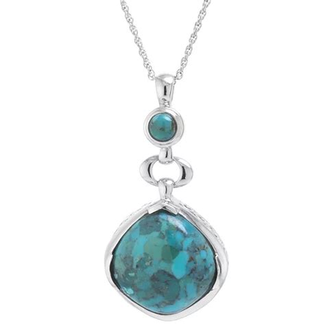 Athra NJ Inc Sterling Silver Enhanced Turquoise Open Teardrop Pendant ...