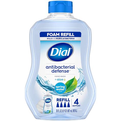 Amazon.com : Dial Antibacterial Foaming Hand Wash Refill, Spring Water ...