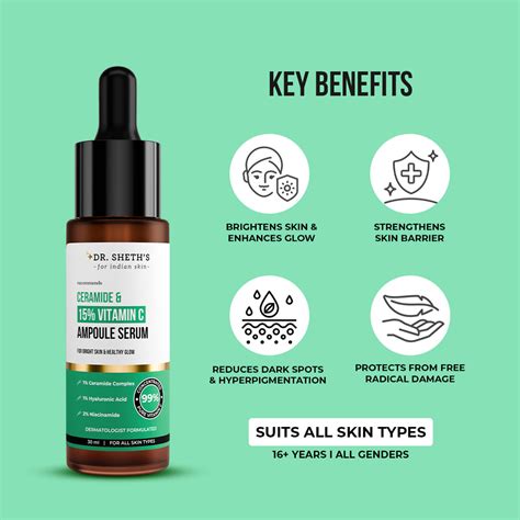Non-Irritating Ceramide & 15% Vitamin C Ampoule Serum - 30ml – Dr Sheth's