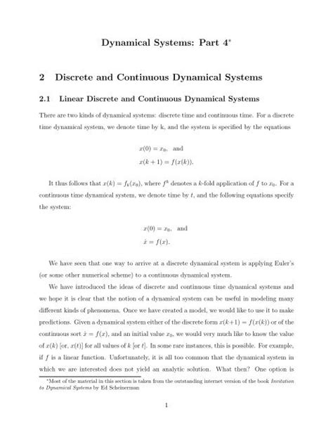 Image result for Continuous-Time Dynamical Systems Examples