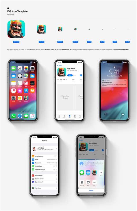 iOS Icon Template Mockup - PSD :: Behance